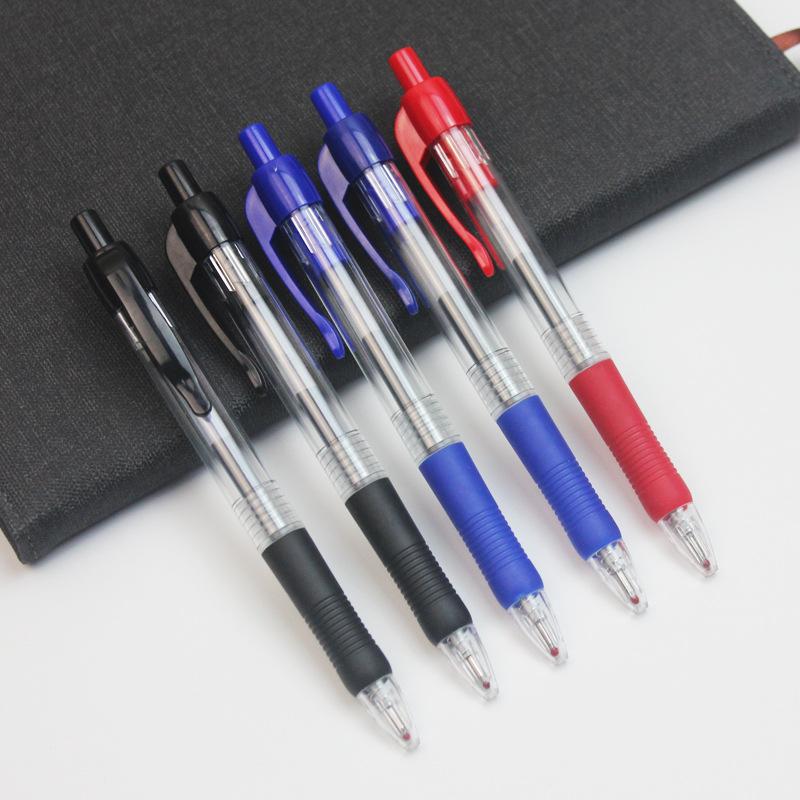factory direct supply k36 office press gel pen custom logo plastic advertising marker black large capacity ball pen 0.5