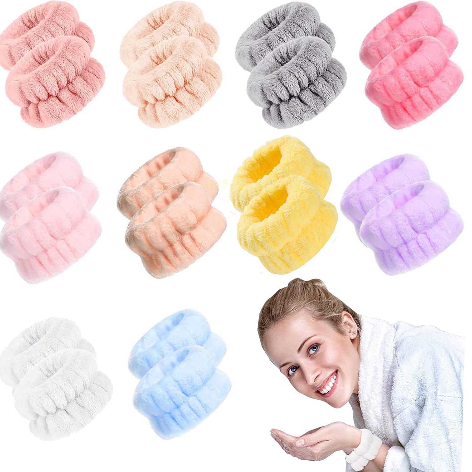 flannel face wash wrist strap hair band wholesale absorbent wrist strap women's wrist strap compression vacuum packaging