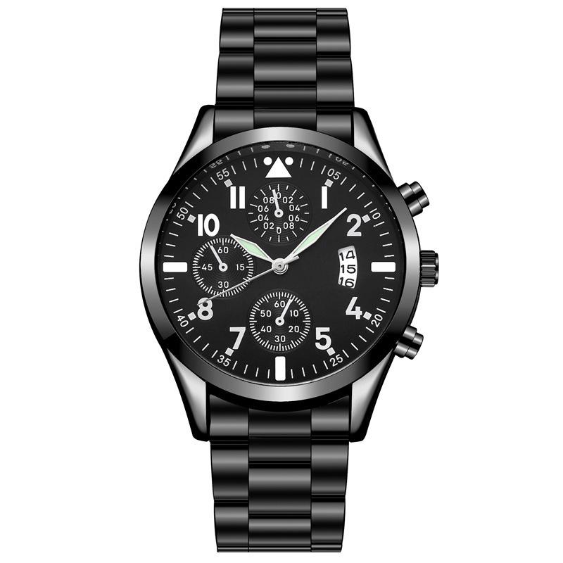 Steel Band Luminous Calendar Men's Business Fashion Wrist Watch Multifunctional Sports Watch Men Wholesale One Piece Dropshipping