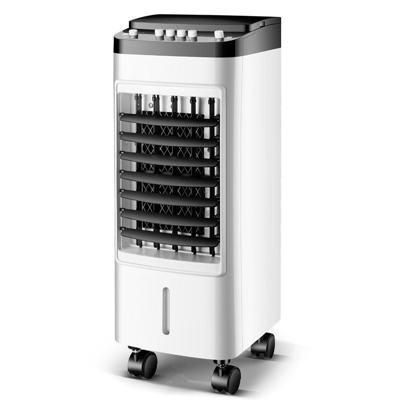 air conditioner fan with wheels with ice crystal humidification cooling mechanical remote control movable refrigeration thermantidote water cooling cold air fan