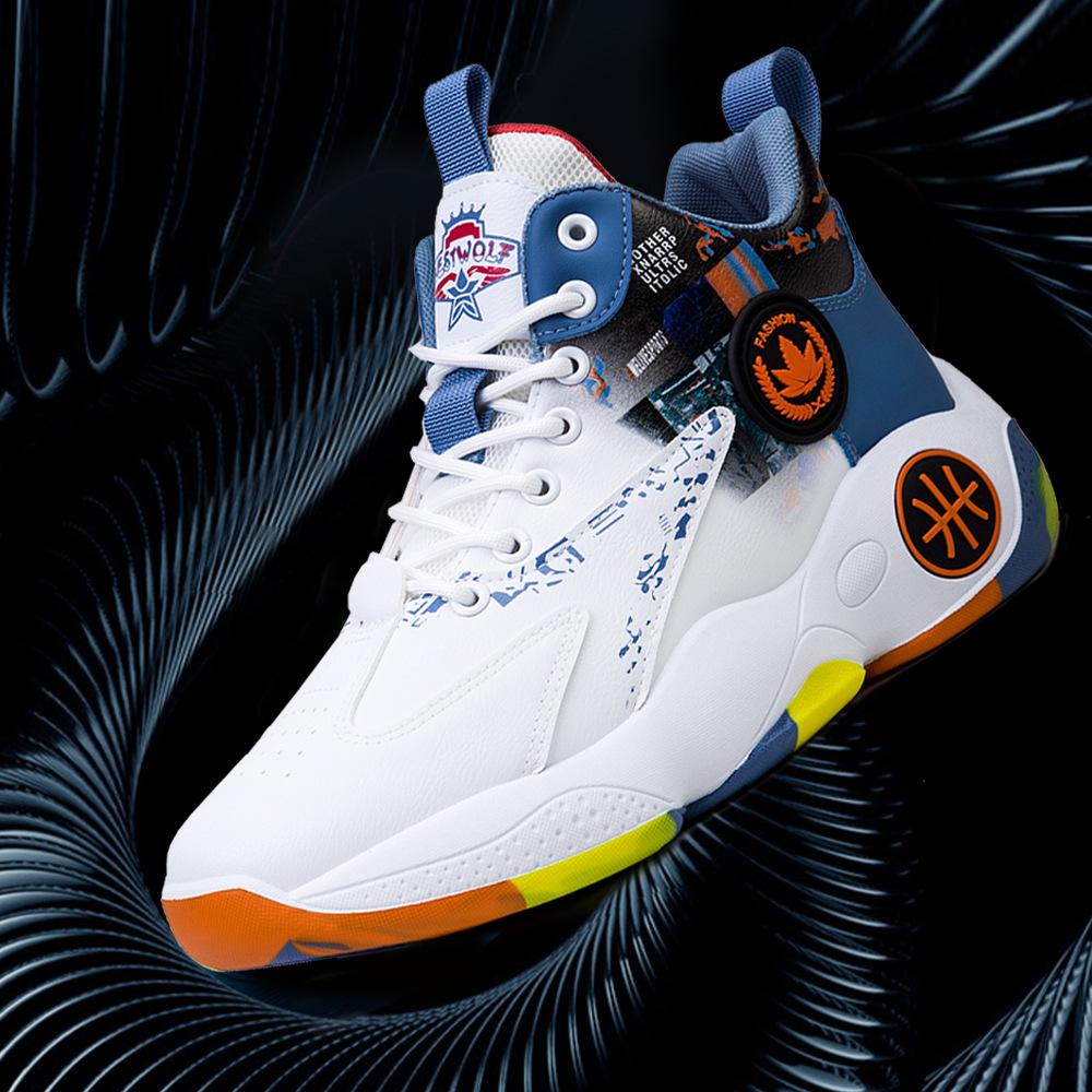 Men's Shoes Spring Basketball Shoes Indoor Non-Slip Men's Combat High-Top Basketball Shoes 2023 New High-Top Sneakers Combat Boots Men