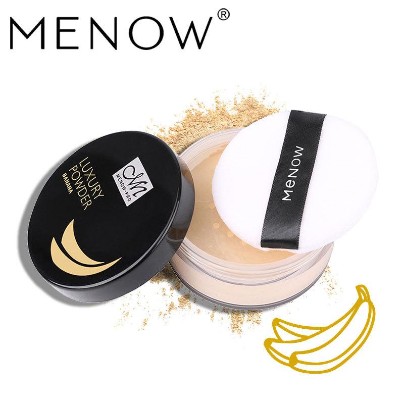 Cross-Border Makeup Menow Miele F16007 Banana Powder Loose Powder Loose Powder Finishing Powder Square Water