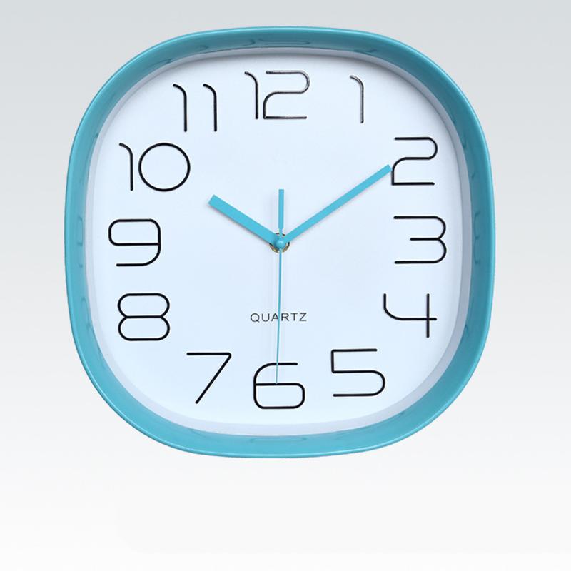 creative wall clock 11-inch square wall clock mute stopwatch clock wall-mounted household clock living room fashion
