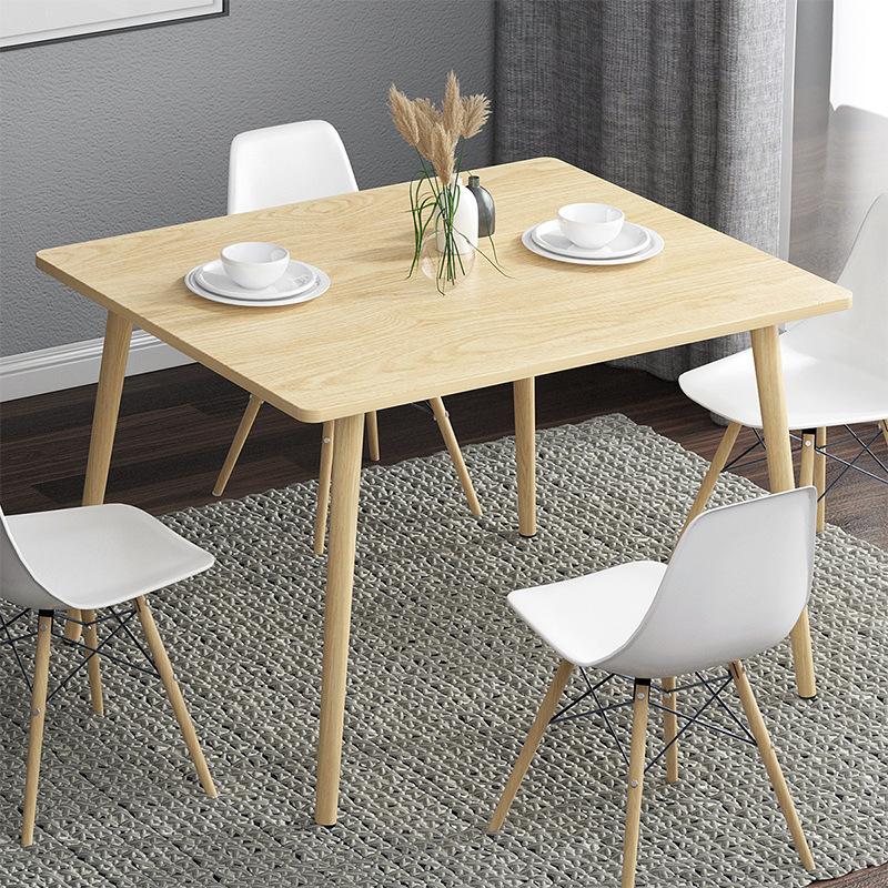 lrca dining table household small apartment simple table rectangular nordic solid wood leg dining table living room practical dining table details Picture