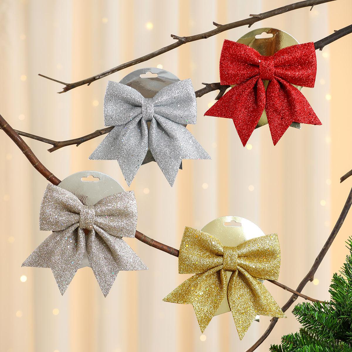 new christmas more sizes bowknot decorations shopping mall home festival layout christmas tree decorations