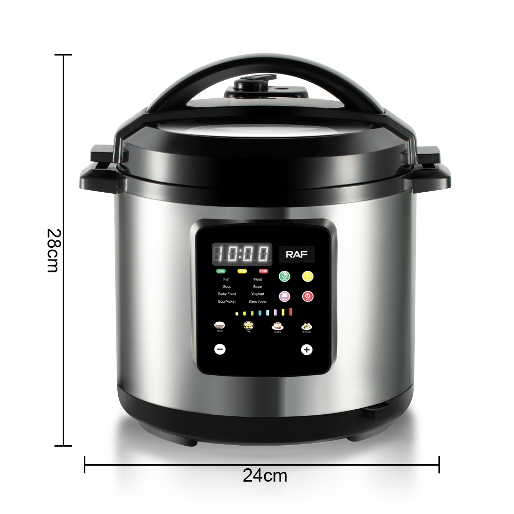 RAF European standard electric pressure cooker 6L Rice cooker, Household non-stick pot, multi-functional 24-hour heat preservation rice cooker R.172 Specification drawing