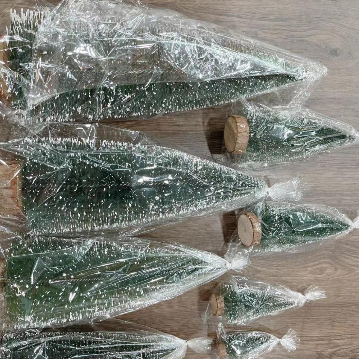 in stock christmas decorations mini christmas tree ornaments white tower tree snowflake pine tree scene atmosphere layout