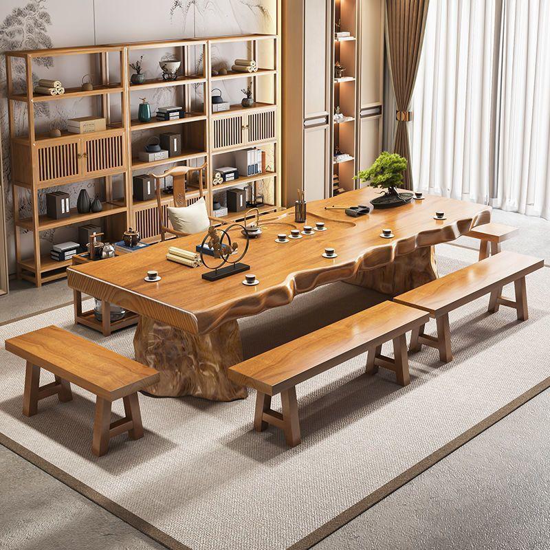 log large board tea table chinese solid wood tea brewing combination tea table modern simple zen home office table and chair...