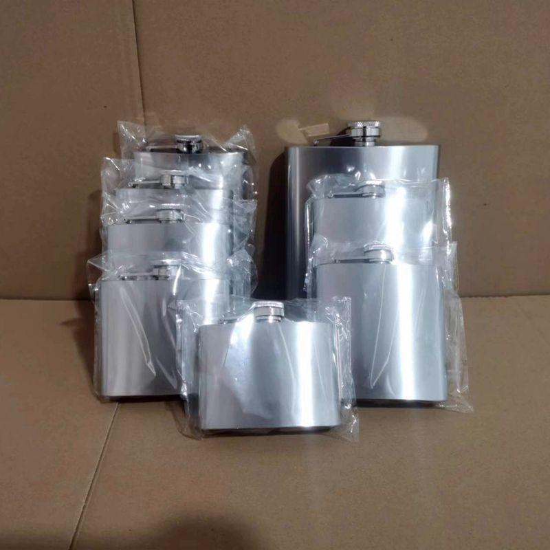 foreign trade cross-border in stock wholesale 1 oz-10 oz stainless steel wine pot men's portable hip flask liquor bottle