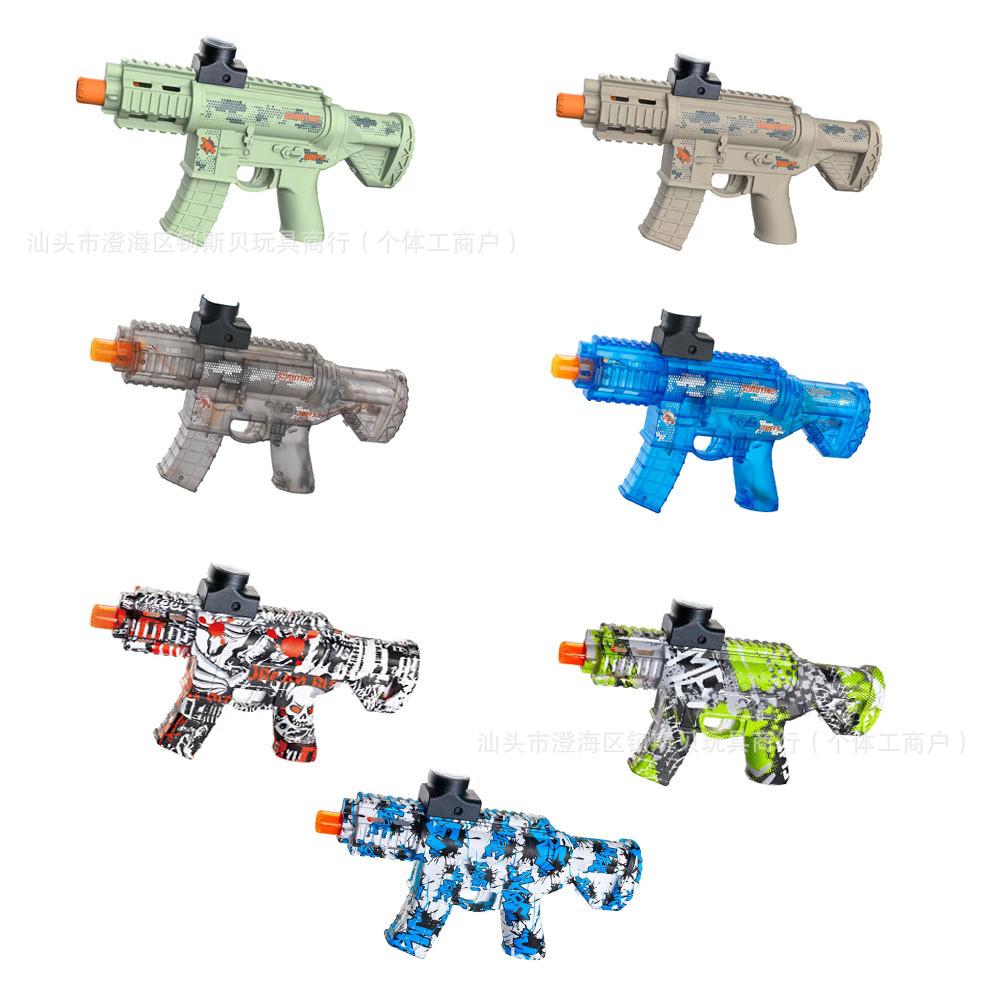 cross-border m416 light transparent toy gun ak luminous graffiti electric continuous hair children soft bullet gun boy wholesale