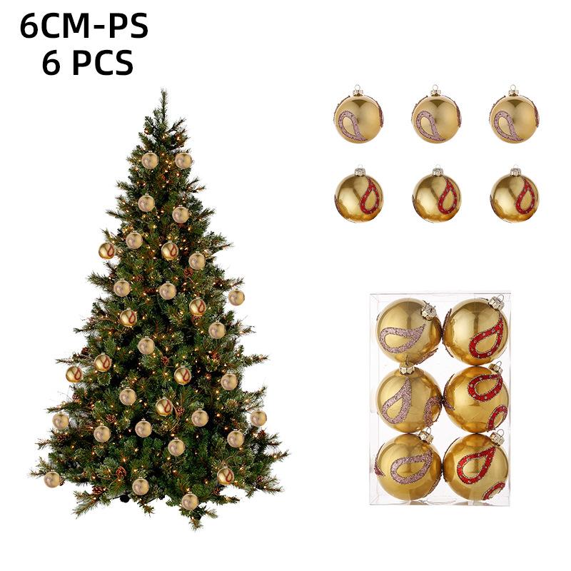 amazon 6cm set of 6 gift boxes christmas hanging ornaments christmas tree decoration christmas ball boutique hand-painted christmas ball