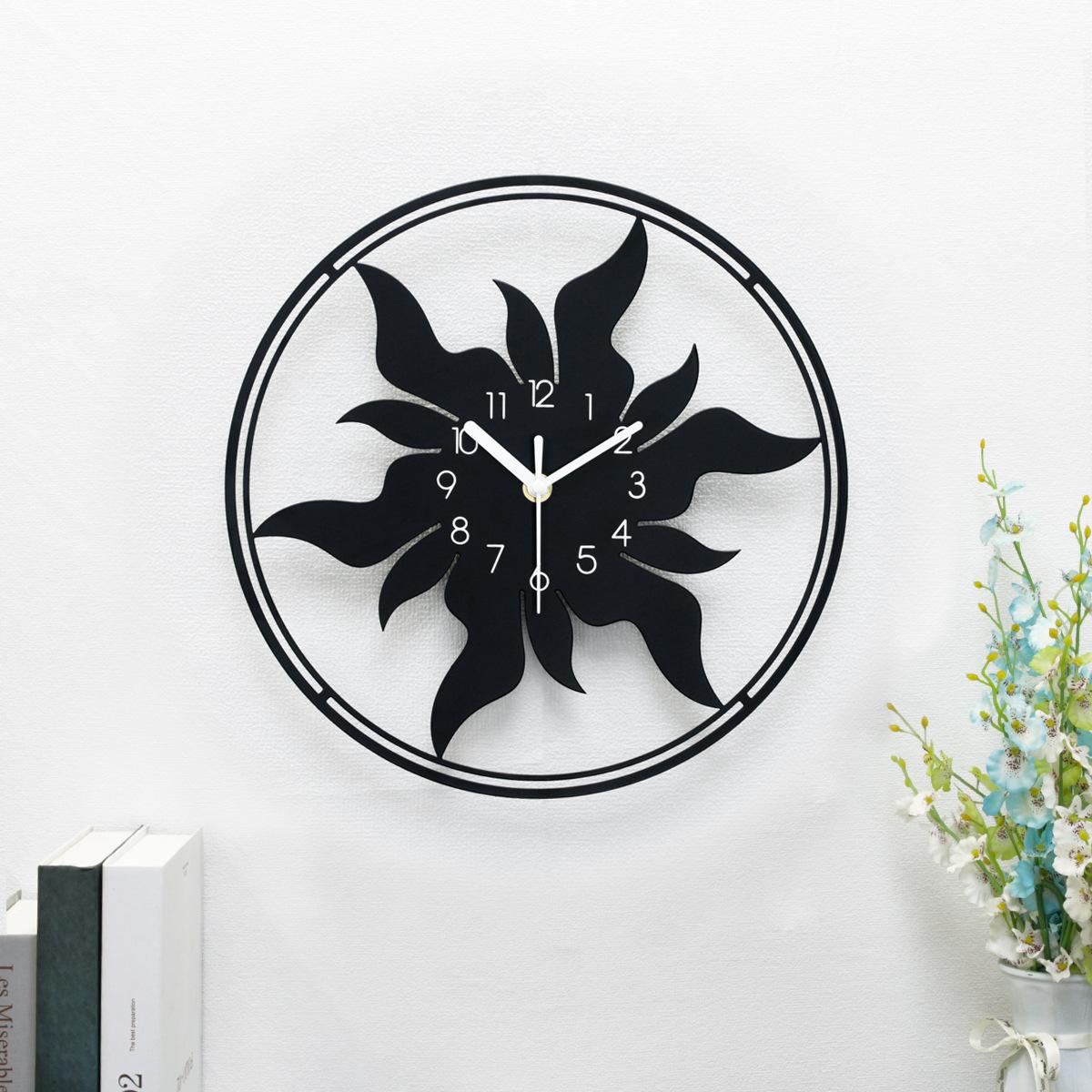 modern simple metal creative wall clock for living room and kitchen bedroom dining room and office decorations