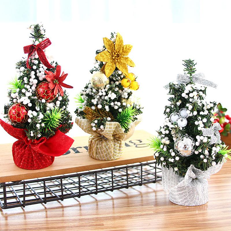 mini christmas decoration tree restaurant desktop decoration christmas tree scene decoration small tree potted holiday scene layout