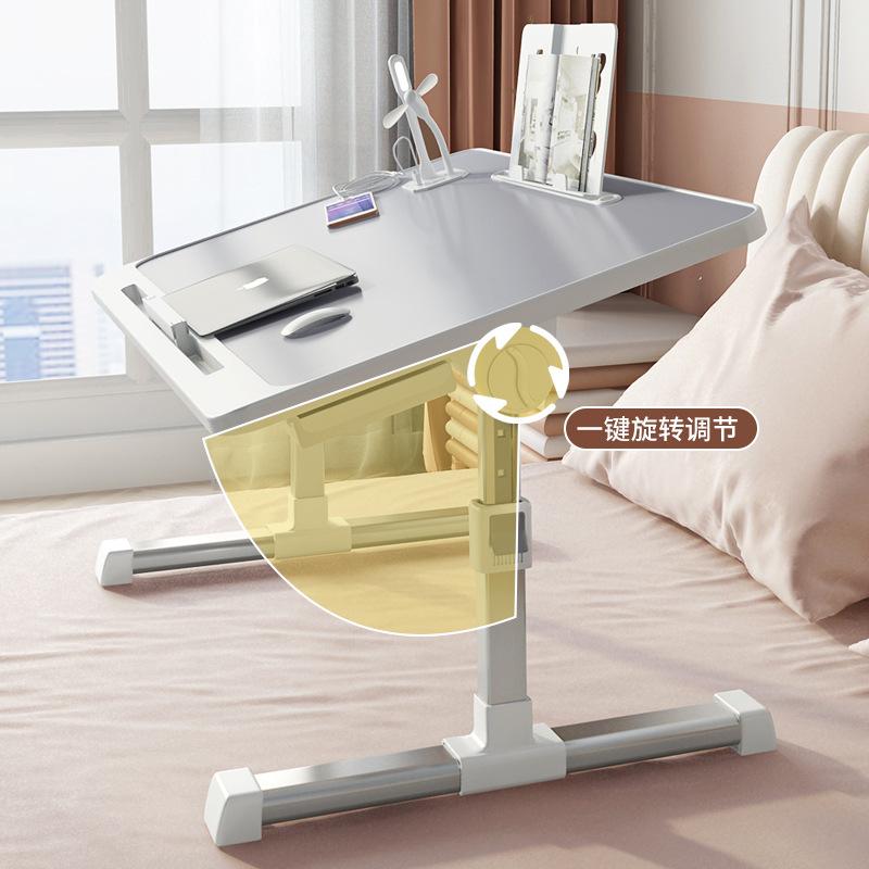 bed desk dormitory upper small table foldable mobile computer height adjusting laptop student lazy bay window