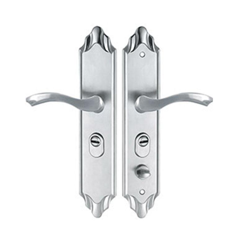 stainless steel door panel anti-theft door handle manufacturers supply large door handle mechanical lock plastic steel door handle lock accessories
