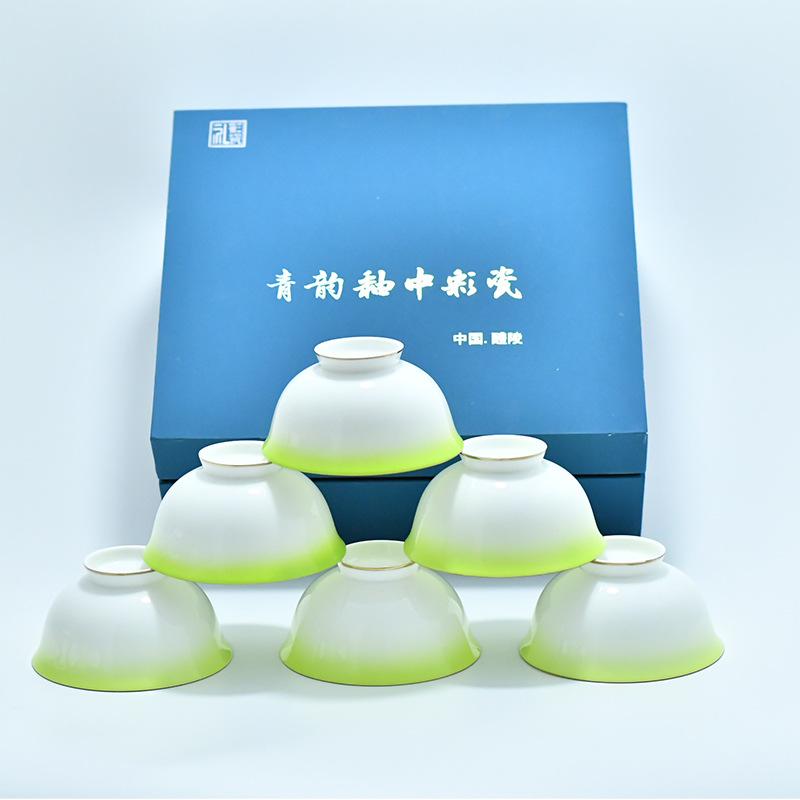 bowl and dish set wholesale nordic style simple glaze color bone china gradient phnom penh rice bowl tableware wholesale household ceramics
