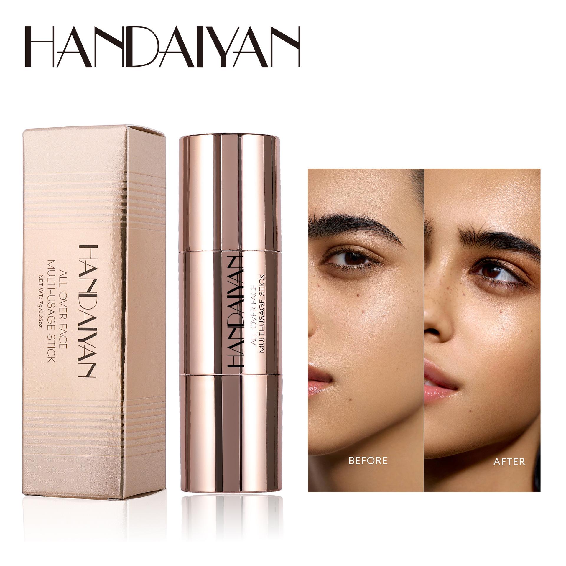 cross-border double-headed highlight contour stick handaiyan natural three-dimensional shadow nose shadow concealer makeup wholesale