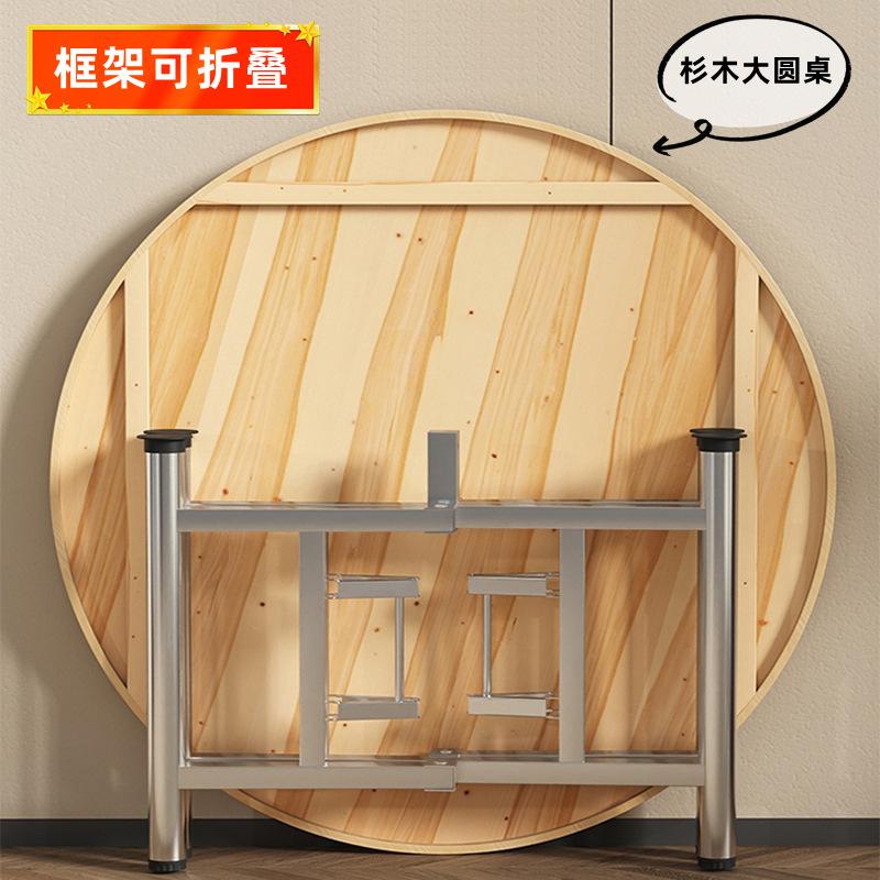 foldable table large round table dining table household stainless steel round table stand simple portable stall