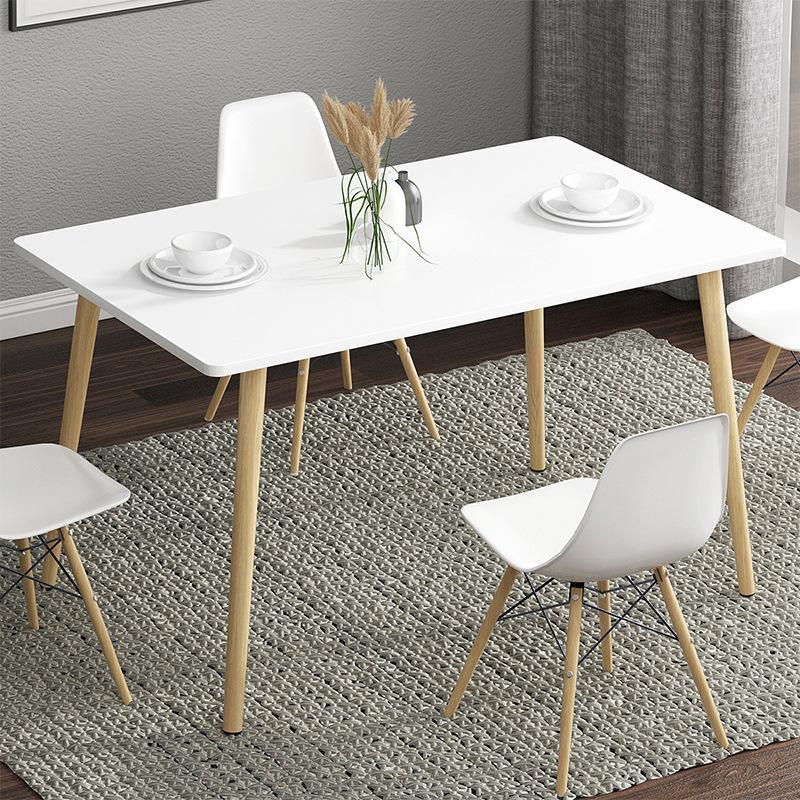 lrca dining table household small apartment simple table rectangular nordic solid wood leg dining table living room practical dining table full figure