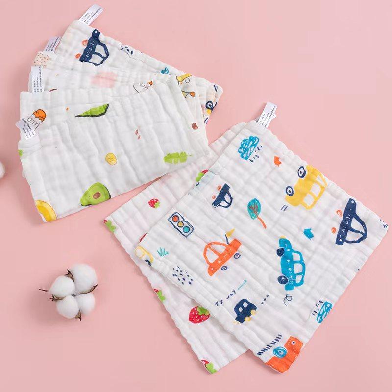 six-layer gauze baby towel seersucker high density children towel cotton children's face towel face cloth soft and absorbent