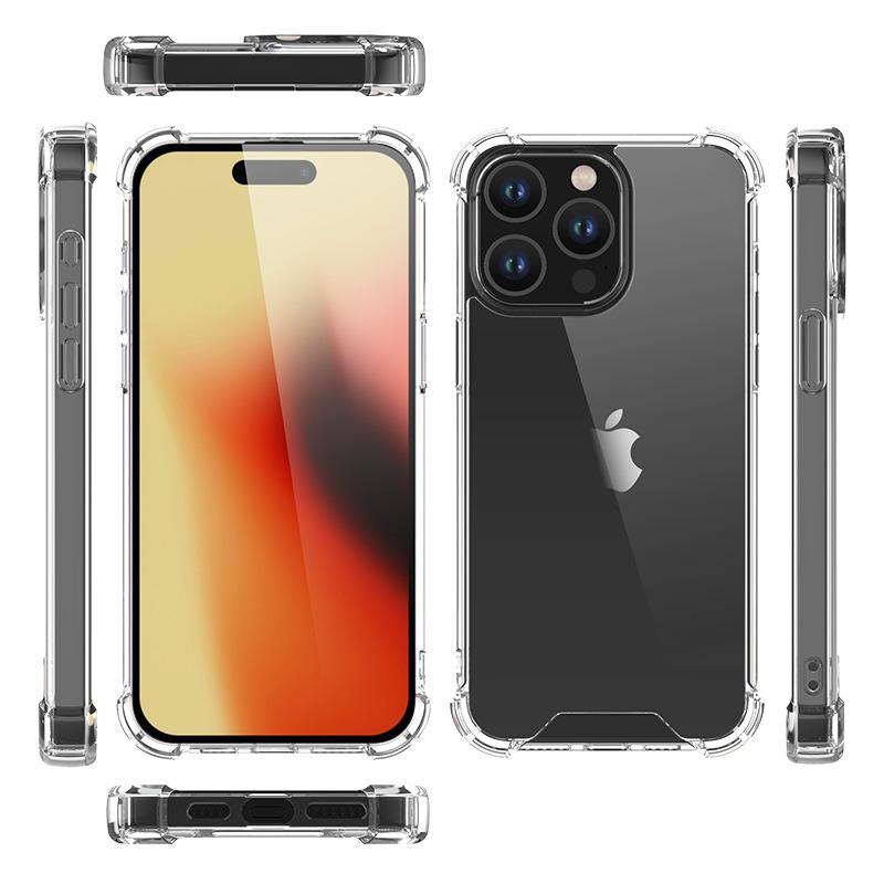 New Arrival for Iphone15 Phone Case IP15/15pro Transparent Phone Case Four-Corner Drop-Resistant Acrylic