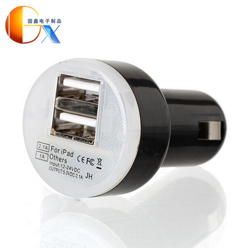 dual usb pacifier car charger android apple universal car phone charger 5v2. 1a factory direct sales