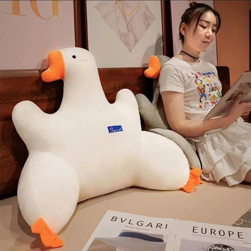 cartoon big white geese cute pillow cushion big goose lumbar support pillow waist support pillow children's holiday gifts wholesale pillow
