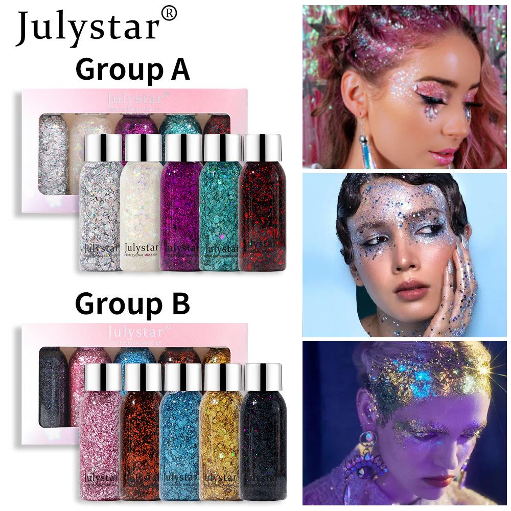 foreign trade beauty highlight liquid eye shadow eye shadow kit wholesale cross-border european and american makeup gel body sequin eyeshadow sets