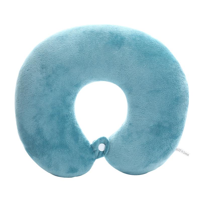 new pp cotton solid color u-shaped pillow headrest office nap rest soft pillow travel car travel cervical support Item Picture