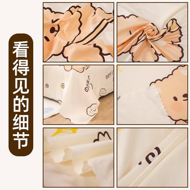 bed sheet one-piece winter single double brushed student dormitory children bed sheet washed cotton disposable men's quilt single coarse cloth