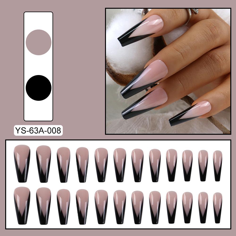 Wear Armor Nail Tip French Nail Tip Solid Color Hot Girl Long Ballet Armor Fake Nails Finished Product Nail Tip Nail Tip Detachable Wholesale