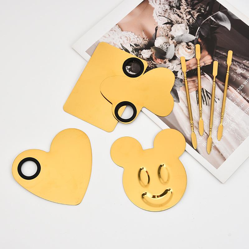 manufacturer beauty stainless steel ring palette mickey mouse heart-shaped palette harmony liquid foundation makeup palette wholesale