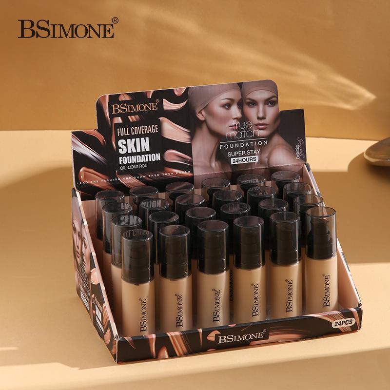 exclusive for cross-border show box pack nourishing moisturizing light and natural liquid foundation long lasting smear-proof makeup concealing foundation liquid foundation