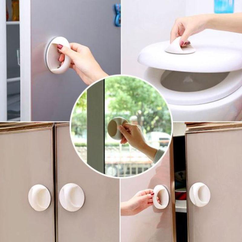 simple punch-free plastic handle window door handle wardrobe cupboard drawer adhesive handle rs-8703