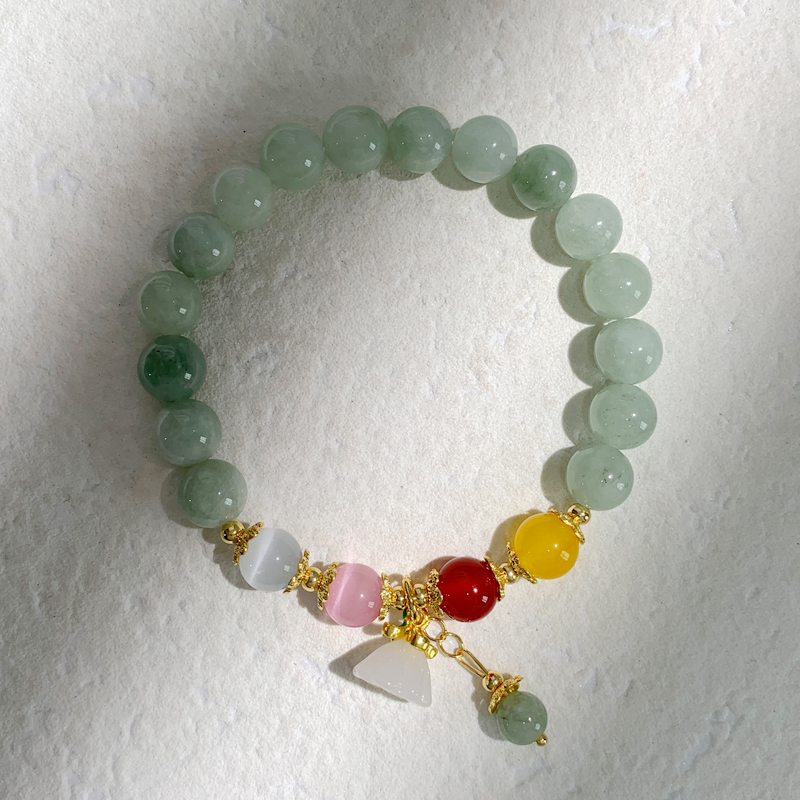 碧玉玉髓手链原创男女款黄玉髓手串高级感甜美小清新简约现货批发甜美小清新详情7