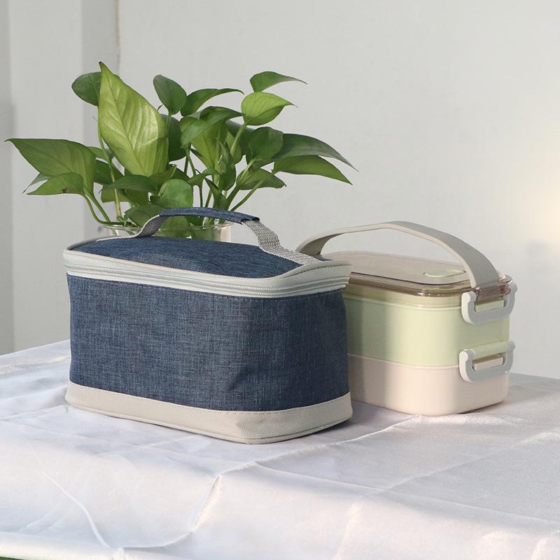 Creative Felt Denim Thermal Insulation Bag Lunch Box Bag Portable Zipper Lunch Bag Upgrade Aluminum Foil Lunch Bag Lunch Bag