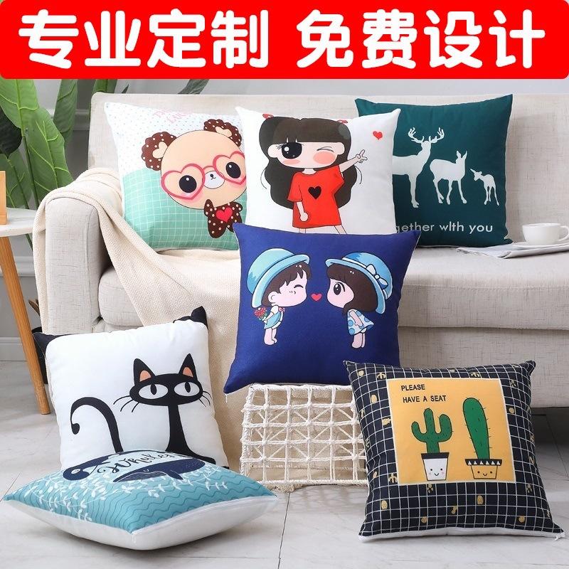 short plush cushion bedside cushion sofa waist rest office car back throw pillow filler pillow cover wholesale