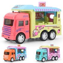strictly selected children's dining car hamburger car food trailer selling car toy boy inertia model play house toy stall