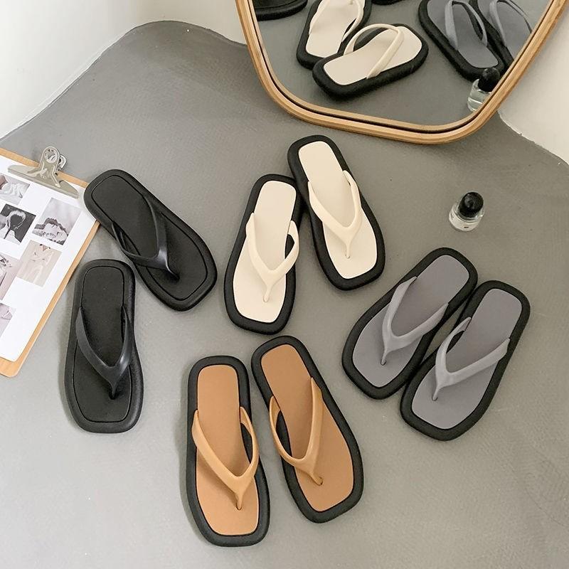 flip flops women's summer fashion flip-flop slippers men's non-slip couple flat sandals outdoor beach shoes korean fashion
