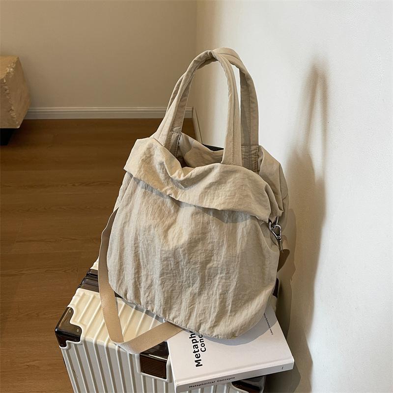 Lulu Pure Color All-Matching Tote Handbag Sports Yoga Bag Shoulder Crossbody Bag Workout Travel Bag Casual Bag