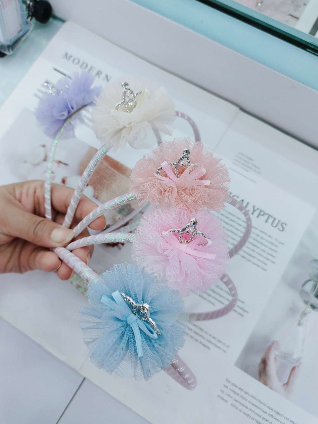 皇冠水滴头箍，发夹儿童夏季可爱