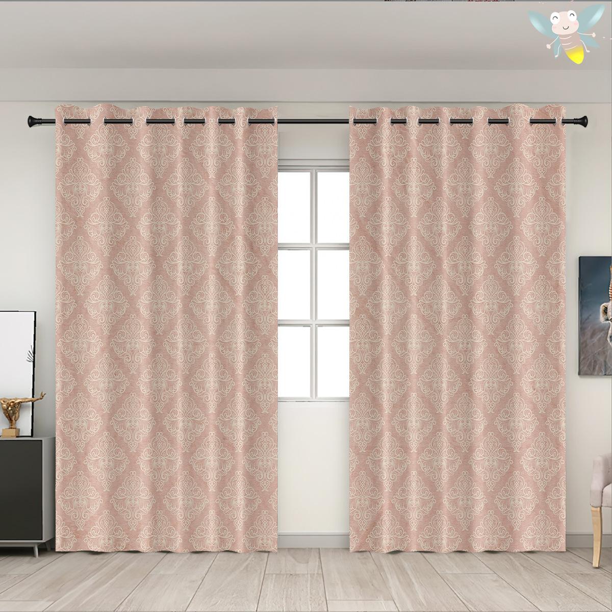 chinese style curtain pattern digital printing high precision black silk sunshade cloth curtain graphic customization shading wholesale factory
