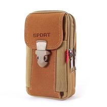 new 6.5-inch mobile phone waist bag construction site for men belt mobile phone bag multi-functional vertical canvas factory wholesale