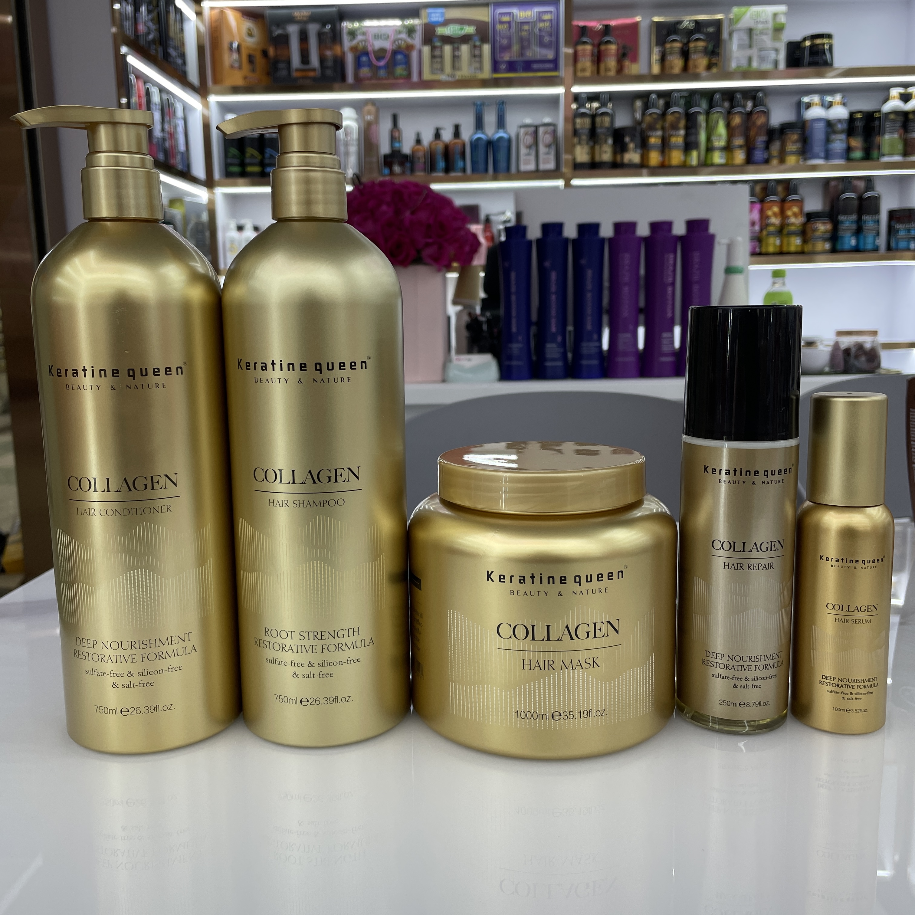 Keratine queen COLLAGENHAIR SHAMPOO洗发水护发素发膜直发膏精油