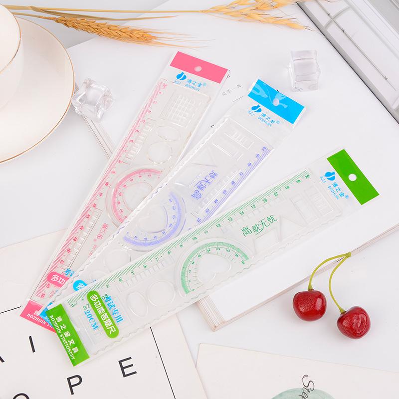 wholesale new student stationery creative multi-functional postgraduate entrance examination ruler plastic ruler painting office special ruler stationery