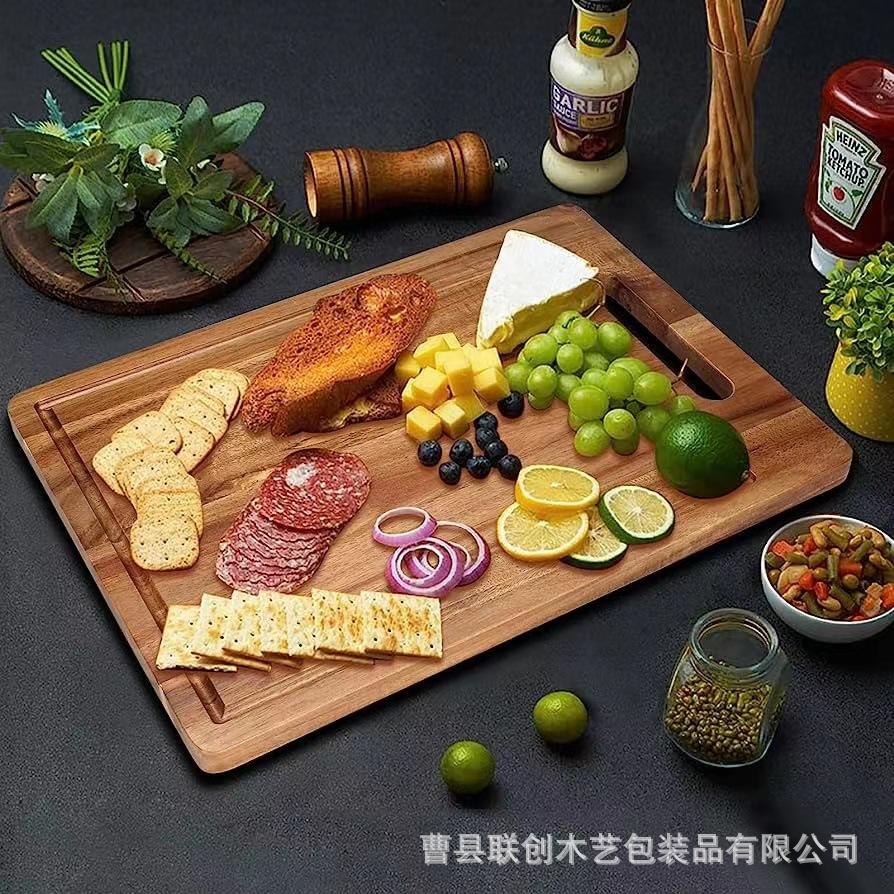 acacia mangium square chopping board household kitchen chopping board chopping board wooden cheese board bread board pizza steak plate