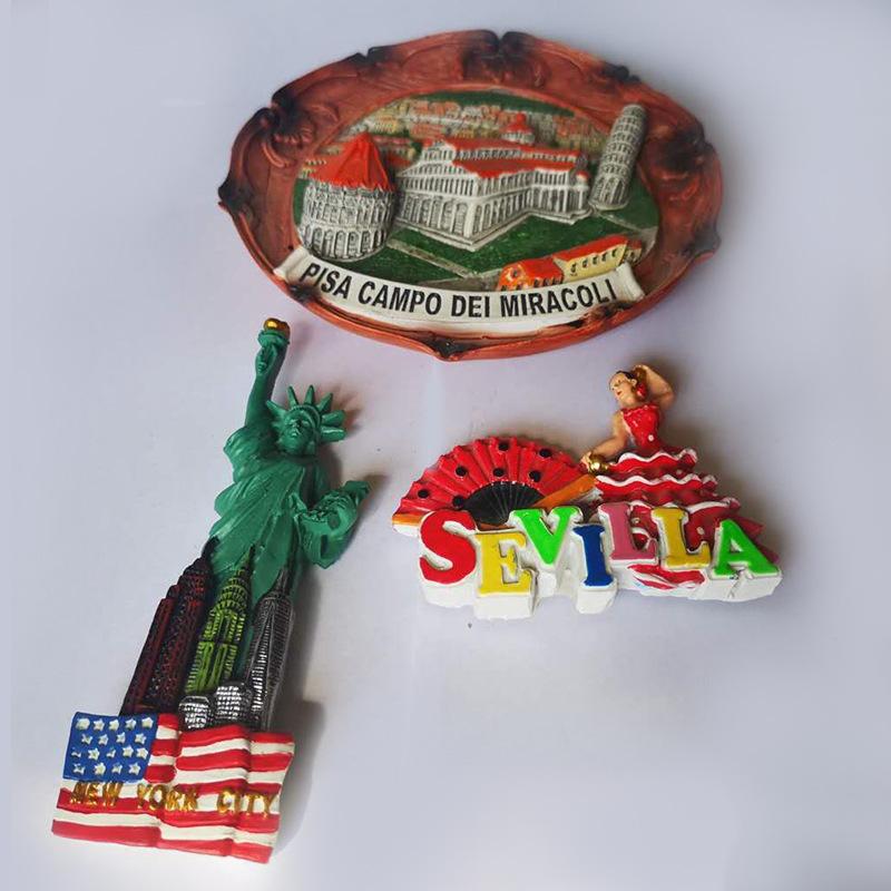 Spanish American Creative Fridge Magnet Magnetic Fridge Magnet Tourism Souvenir European Three-Dimensional Fridge Magnet Crafts