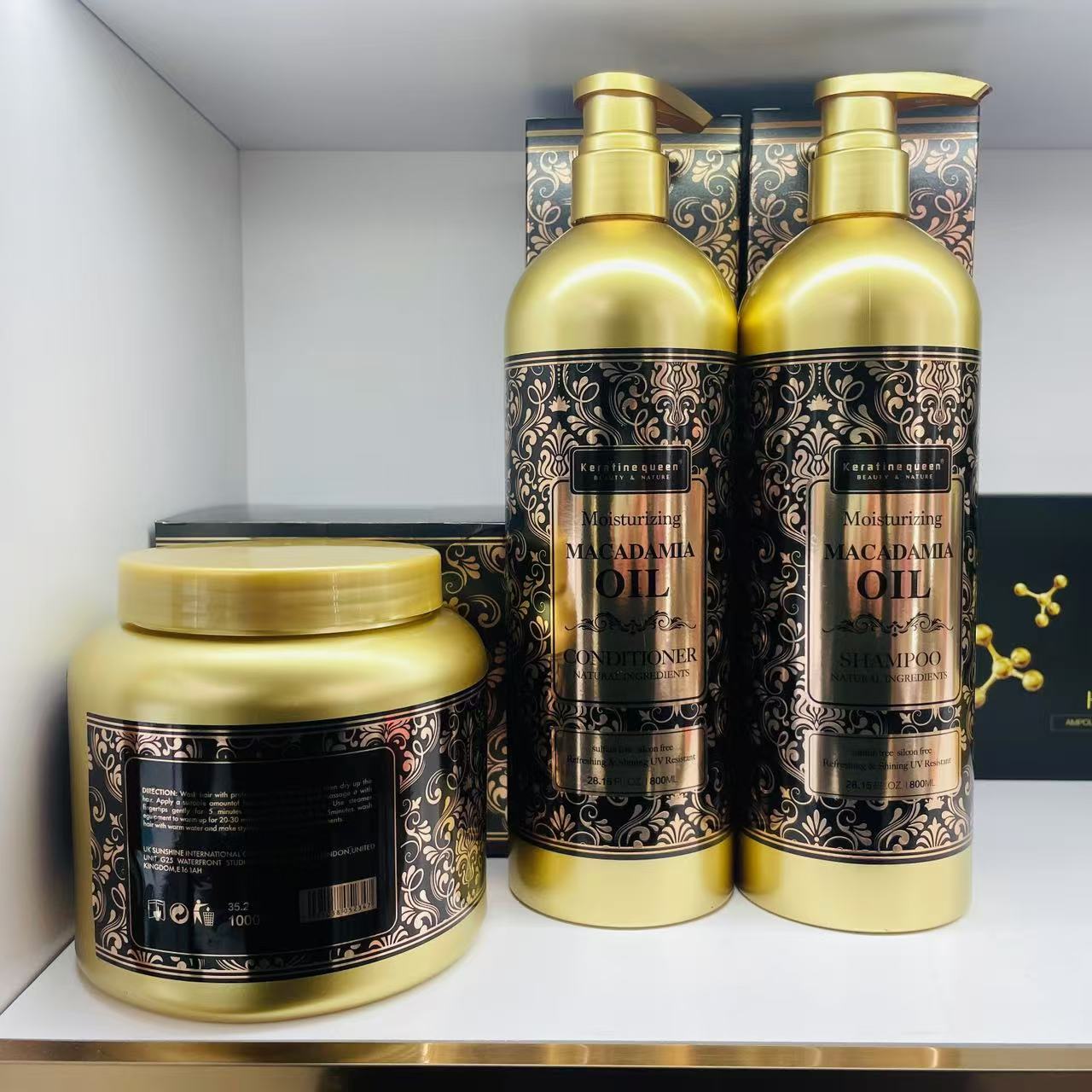 Keratine queen Moisturizing MACADAMIA OLL  洗发水护发素发膜精油