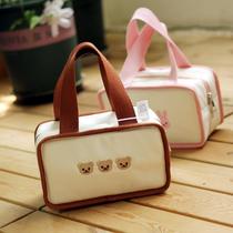 insulated refrigerated lunch bag ins embroidered bear rabbit mummy bag baby diaper bag outing picnic work insulated bag
