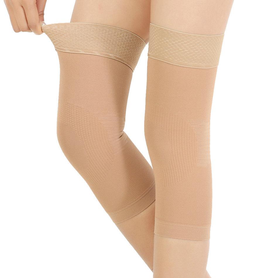 Health Care Protective Gear Stretch Socks Non-Slip Silicone Knee Cap Pressure Warm Knee Pad Sports Fitness Old Cold Leg Knee
